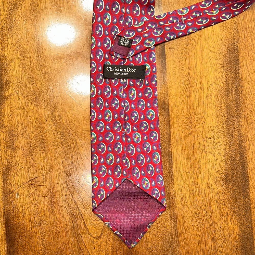 Dior Men's Tie Set - Black, Blue, Red - Picture 8 of 8